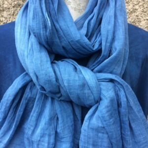 Chèche coton à l'indigo de Pastel et de persicaire